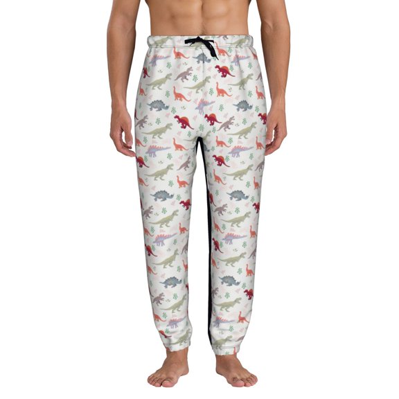 Kdxio Cute Dinosaur Pattern Joggers,Sweatpants for Men with Pockets-Large