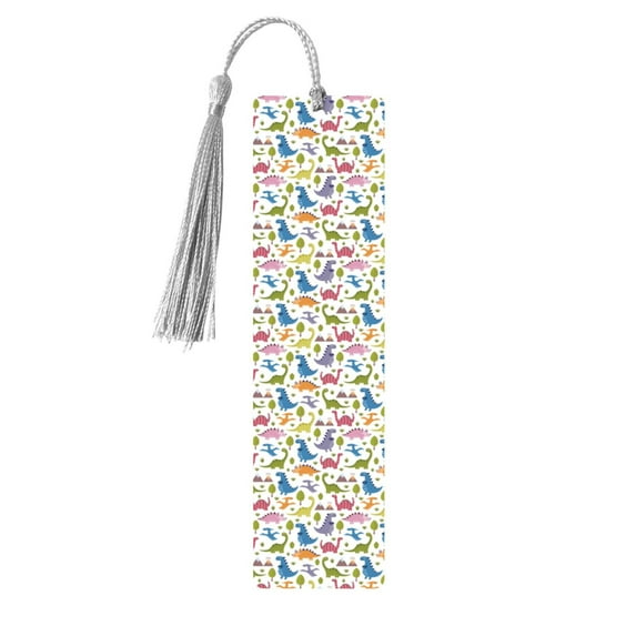 Kdxio Cute Dinosaur Print Metal Tassel Bookmarks,Perfect Gift for Art Lovers and Bookworms Metal Bookmarks for Women
