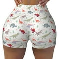 thumbnail image 1 of Kdxio Cute Dinosaur Print Workout Shorts for Women Seamless Soft Smooth Gym Yoga Scrunch Active Shorts, 1 of 9