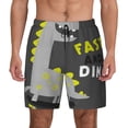 thumbnail image 1 of Kdxio Cute Dinosaur Skate Print Men'S Swim Trunks With Compression Liner 7 Inch Inseam Quick Dry Swim Shorts, 1 of 7