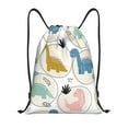 thumbnail image 1 of Kdxio Cute Dinosaurs Print Drawstring Backpack Bag,Waterproof Draw String Back Sack, Gym Drawstring Bags Swim Bag For Unisex, 1 of 9