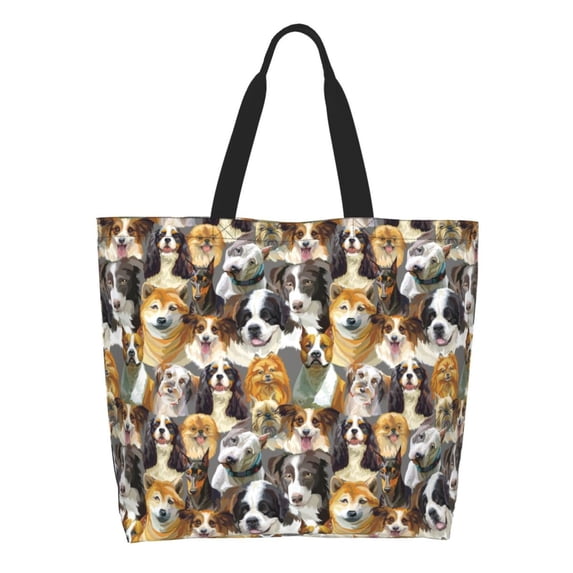 Kdxio Cute Dog Casual Tote Bags Women Big Capacity Shoulder Bag for Women Travel Shoulder Bags Handbags