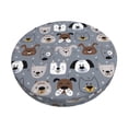 thumbnail image 1 of Kdxio Cute Dog Faces Print Stool Covers Round,Stretch Round Bar Stool Covers Washable Bar Stool Cushion Slipcover for 12-15 Inch Chair, 1 of 5