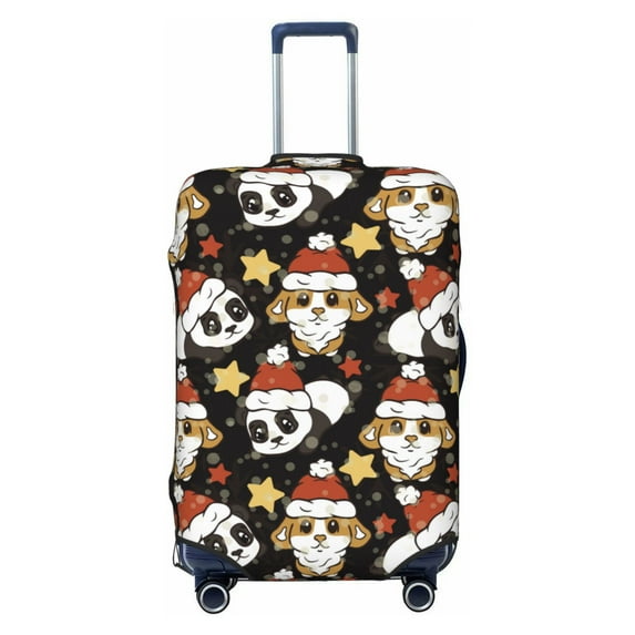 Kdxio Cute Dog Panda Pattern Luggage Cover for Travel,Elastic and Durable,Fits 18-32 Inch,-No luggage included