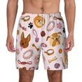 thumbnail image 1 of Kdxio Cute Dog Print Men'S Swim Trunks With Compression Liner 7 Inch Inseam Quick Dry Swim Shorts, 1 of 7
