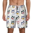 thumbnail image 1 of Kdxio Cute Dog Print Men's Swim Trunks with Compression Liner 7 Inch Inseam Quick Dry Swim Shorts, 1 of 7
