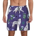 thumbnail image 1 of Kdxio Cute Dog Print Men's Swim Trunks with Compression Liner 7 Inch Inseam Quick Dry Swim Shorts, 1 of 7
