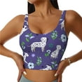 thumbnail image 1 of Kdxio Cute Dog Print Workout Crop Tank Top for Women Racerback Yoga Tank Tops Athletic Sports Shirts Exercise Undershirts, 1 of 9