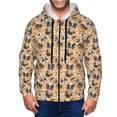 thumbnail image 1 of Kdxio Cute Dogs Head Print Men Hoodies Casual Hoodies for Men with Zip Pockets Full Zip Long Sleeve Sweatshirt Sports Hooded Jacket-Medium, 1 of 5