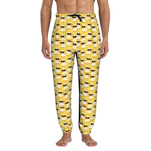 Kdxio Cute Duck With Black Glasses Pattern Joggers,Sweatpants for Men with Pockets-Medium