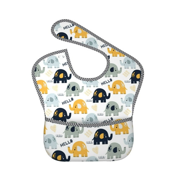 Kdxio Cute Elephant Bibs For Babies, Baby Bibs for Eating, Toddler Bibs, Waterproof Bibs, Feeding Bibs, for Toddlers, Boys, Girls