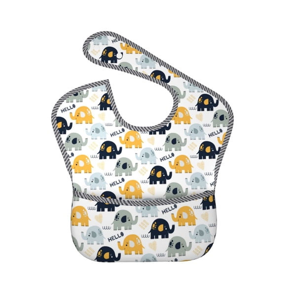 Kdxio Cute Elephant Bibs For Babies, Baby Bibs for Eating, Toddler Bibs, Waterproof Bibs, Feeding Bibs, for Toddlers, Boys, Girls
