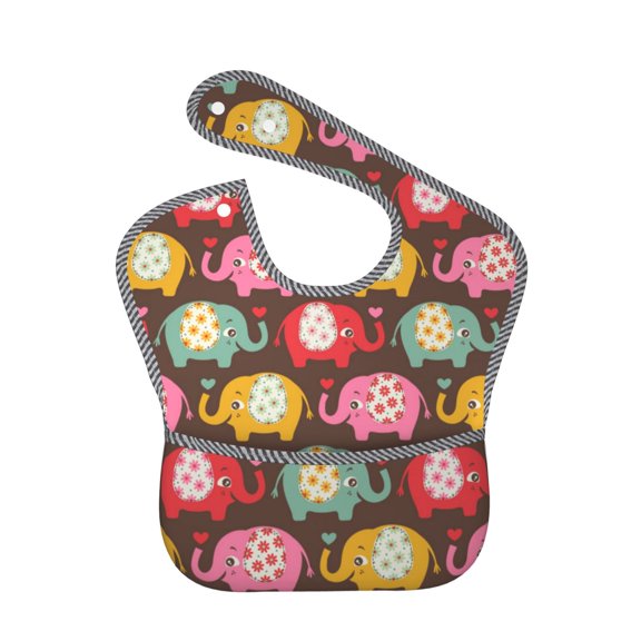 Kdxio Cute Elephants Bibs For Babies, Baby Bibs for Eating, Toddler Bibs, Waterproof Bibs, Feeding Bibs, for Toddlers, Boys, Girls