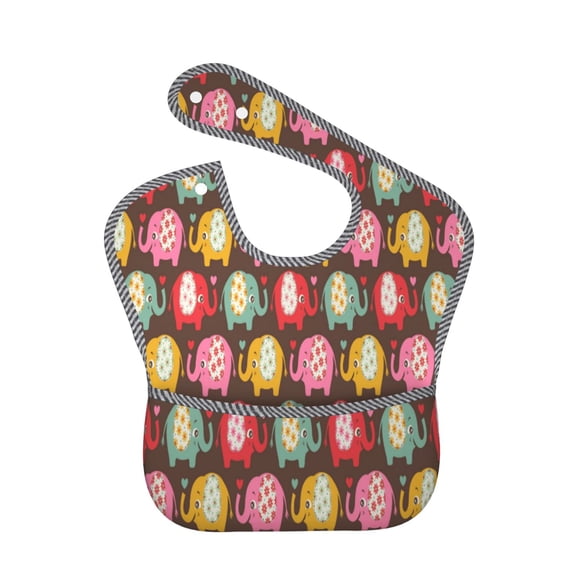 Kdxio Cute Elephants Bibs For Babies, Baby Bibs for Eating, Toddler Bibs, Waterproof Bibs, Feeding Bibs, for Toddlers, Boys, Girls