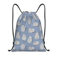 thumbnail image 1 of Kdxio Cute Fat Cat Print Drawstring Backpack Bag,Waterproof Draw String Back Sack, Gym Drawstring Bags Swim Bag For Unisex, 1 of 9