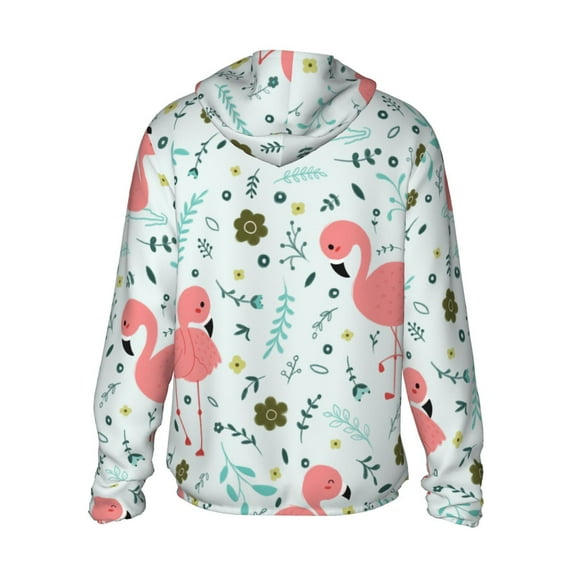 Kdxio Cute Flamingo Print Women Men Sun Protection UPF 50  Jackets Zip Up Long Sleeve Hoodie Hiking Lightweight with Pockets