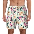 thumbnail image 1 of Kdxio Cute Flower Print Men'S Swim Trunks With Compression Liner 7 Inch Inseam Quick Dry Swim Shorts, 1 of 7