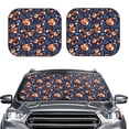 thumbnail image 1 of Kdxio Cute Foxes Print 2-Piece Sun Shade Front Windshield - Foldable Car Front Window Sunshades For Most Sedans Suv Truck, 1 of 6