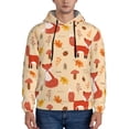 thumbnail image 1 of Kdxio Cute Foxes Print Mens Casual Hooded Collar Drawstring Hoodies Pullover Sweatshirts Casual Long Sleeve Shirts-Small, 1 of 7