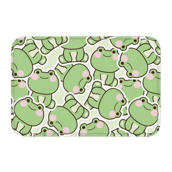 Kdxio Cute Frog,16" x 24", Non-Slip Front Door Mats,Outdoor Welcome Mat Washable