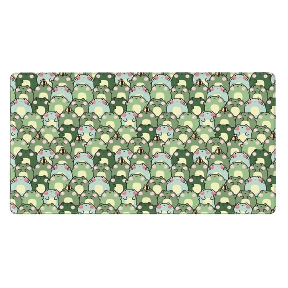 Kdxio Cute Frog Print Large Gaming Mouse Pad,Non-Slip Base,Water Resist Keyboard Pad for Gamer,Office & Home,29.5 x 15.8 in
