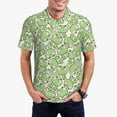 thumbnail image 1 of Kdxio Cute Frog Print Men's Short Sleeve Polo Shirt,Midweight Men's Shirt, 1 of 6