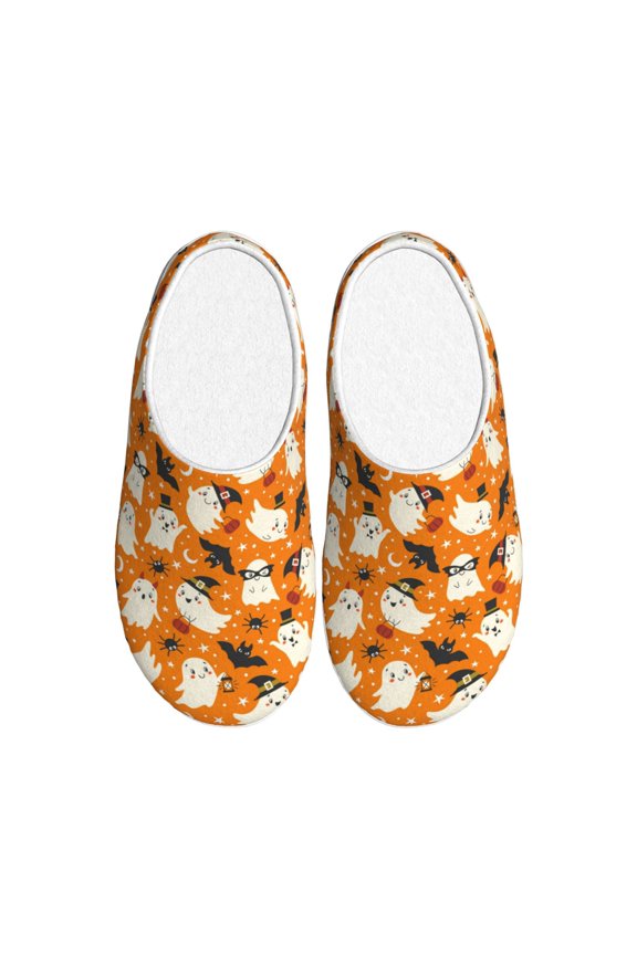 Cute Ghosts Women's Men's Slippers Plush Slip-On House Slipper for Winter Indoor Soft Cushion Non-slip Fluffy Slides Slippers-13