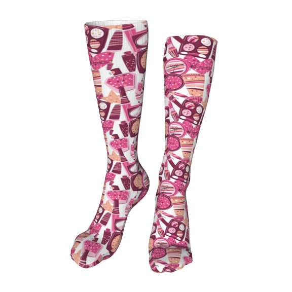 Kdxio Cute Girl Funny Silky Novelty Funky Long Knee High Socks Soft 3D Print Cosplay Crazy Stockings for Men Women