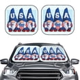 thumbnail image 1 of Kdxio Cute Gnomes In Usa Print 2-Piece Sun Shade Front Windshield - Foldable Car Front Window Sunshades For Most Sedans Suv Truck, 1 of 6