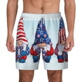 thumbnail image 1 of Kdxio Cute Gnomes In Usa1 Print Men'S Swim Trunks With Compression Liner 7 Inch Inseam Quick Dry Swim Shorts, 1 of 7