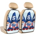 thumbnail image 1 of Kdxio Cute Gnomes in USA Print 2 Pack Car Kick Mat Seat Cover Back Protector Mat with Pockets for Organizer Backseat Protector and Storage Anti Kick Pad for Vehicles, 1 of 1