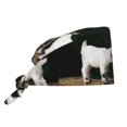 thumbnail image 1 of Kdxio Cute Goat Baby Pattern Turban Hat for Women Men Comfortable Adjustable Cleaning Working Cap with Sweatband, 1 of 8
