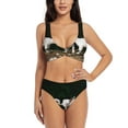 thumbnail image 1 of Kdxio Cute Goat Baby Print Women's 2 Piece High Waisted Wrap Spaghetti Strap Summer Swimsuit Bikini Set-XX-Large, 1 of 7