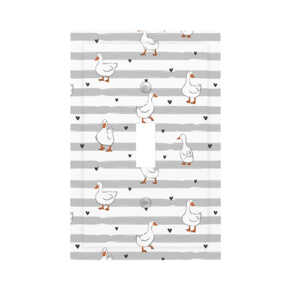 Kdxio Cute Goose Decorator Light Switch or Receptacle Outlet Wall Plate Decorator Wall Plate Child Safe Outlet Cover-Style T