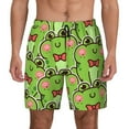 thumbnail image 1 of Kdxio Cute Green Frog Print Men'S Swim Trunks With Compression Liner 7 Inch Inseam Quick Dry Swim Shorts, 1 of 7