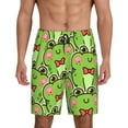 thumbnail image 1 of Kdxio Cute Green Frog Print Mens Sleep Shorts Bottoms Soft Comfy Pajama Wear Pants with Drawstring Pockets, 1 of 7