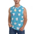 thumbnail image 1 of Kdxio Cute Healthy Teeth for Men's Muscle T-shirt,Sleeveless for Workout Running Athletic Gym Lounge Casual, 1 of 7