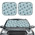 thumbnail image 1 of Kdxio Cute Hippopotamus Print 2-Piece Sun Shade Front Windshield - Foldable Car Front Window Sunshades for Most Sedans SUV Truck, 1 of 6