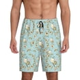 thumbnail image 1 of Kdxio Cute Honeybees Print Mens Sleep Shorts Bottoms Soft Comfy Pajama Wear Pants with Drawstring Pockets, 1 of 7