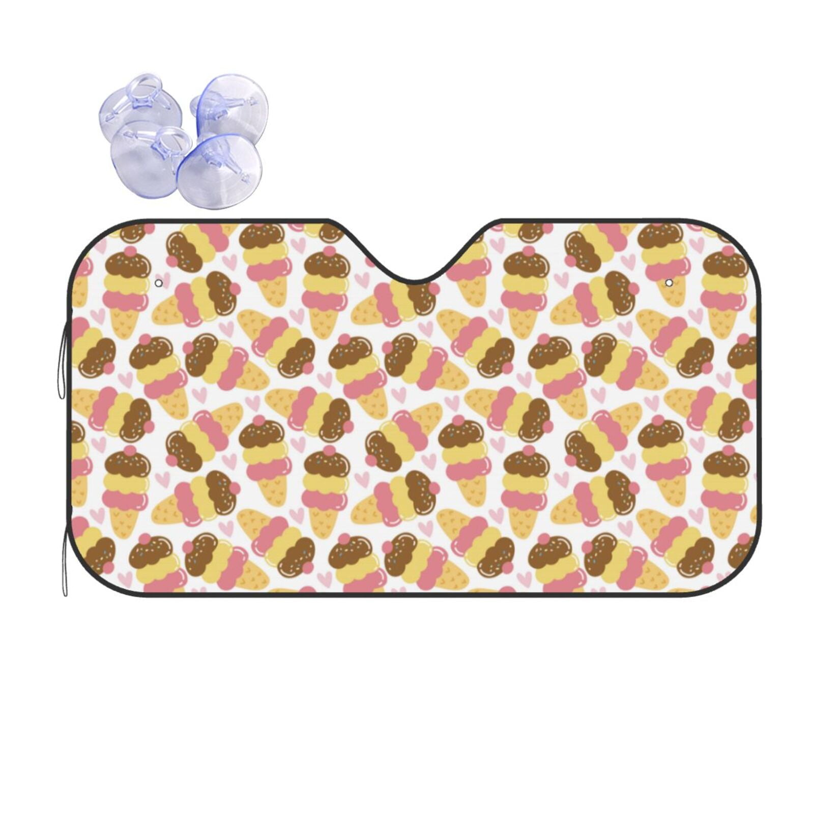 Cookie Pattern Print Car Sun Shade