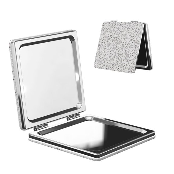 Kdxio Cute Koala Pocket Mirror, 1X/2X Travel Makeup Mirror 2-Sided Folding Small Mirror Portable Double-Sided Magnifying Cosmetic Mirror for Gift-Square
