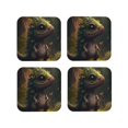 thumbnail image 1 of Kdxio Cute Leaf Animal Funny Coasters,4 Pcs Leather Coasters,Housewarming Gifts,Protect Furniture from Water Marks Scratch and Damage, 1 of 6