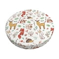 thumbnail image 1 of Kdxio Cute Little Animals Print Stool Covers Round,Stretch Round Bar Stool Covers Washable Bar Stool Cushion Slipcover for 12-15 Inch Chair, 1 of 7