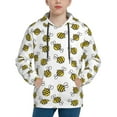 thumbnail image 1 of Kdxio Cute Little Bee Pattern Boys Athletic Unisex Boys Girls Hoodie with Pocket Sweatshirts-Medium, 1 of 6