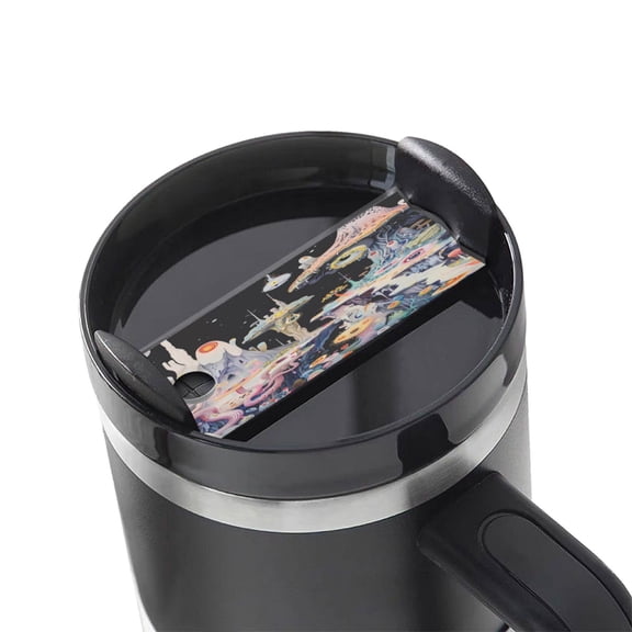 Kdxio Cute Mushroom Landscape Name Plate Compatible Stanley Cups Name Tag Acrylic Nameplate Tumbler Lid Topper for Cup Accessories