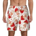 thumbnail image 1 of Kdxio Cute Mushroom Print Men'S Swim Trunks With Compression Liner 7 Inch Inseam Quick Dry Swim Shorts, 1 of 7
