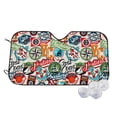 thumbnail image 1 of Kdxio Cute Nautical Print Windshield Sun Shade,UV Rays and Sun Heat Protection,Sunshade for Car Windshield,Car Shade Front Windshield - Small, 1 of 5