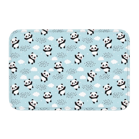 Kdxio Cute Panda Bear,16" x 24", Non-Slip Front Door Mats,Outdoor Welcome Mat Washable