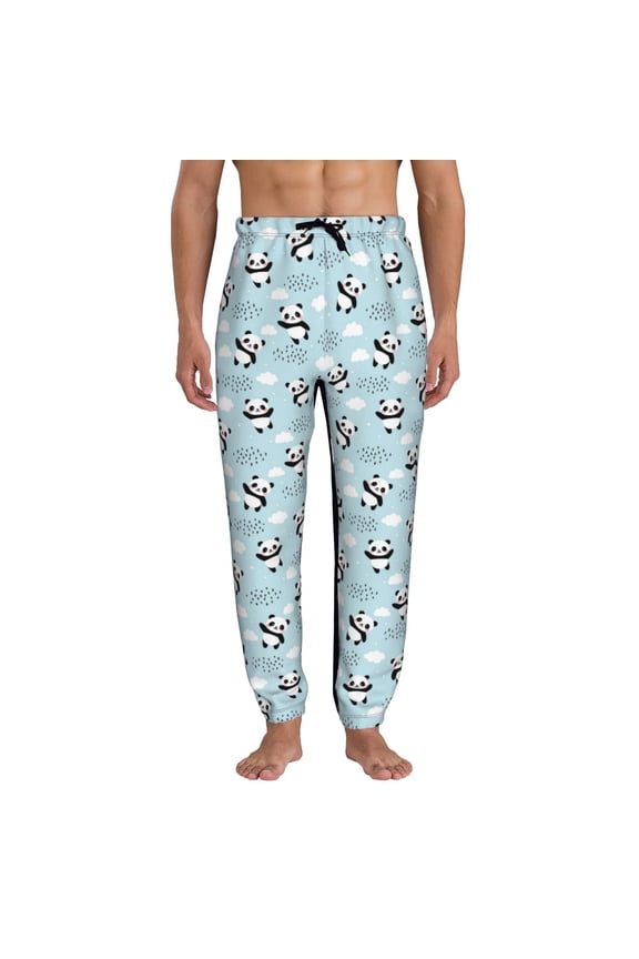Cute Panda Bear Pattern Joggers,Sweatpants for Men with Pockets-XX-Large