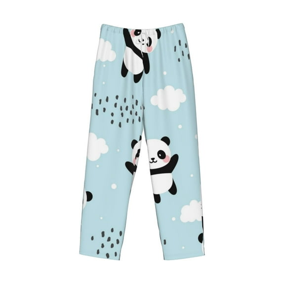 Kdxio Cute Panda Bear Print Men's Sleep Pajama Pant Lounge Pants with Pockets